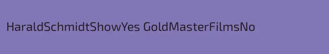 HaraldSchmidtShowYes GoldMasterFilmsNo